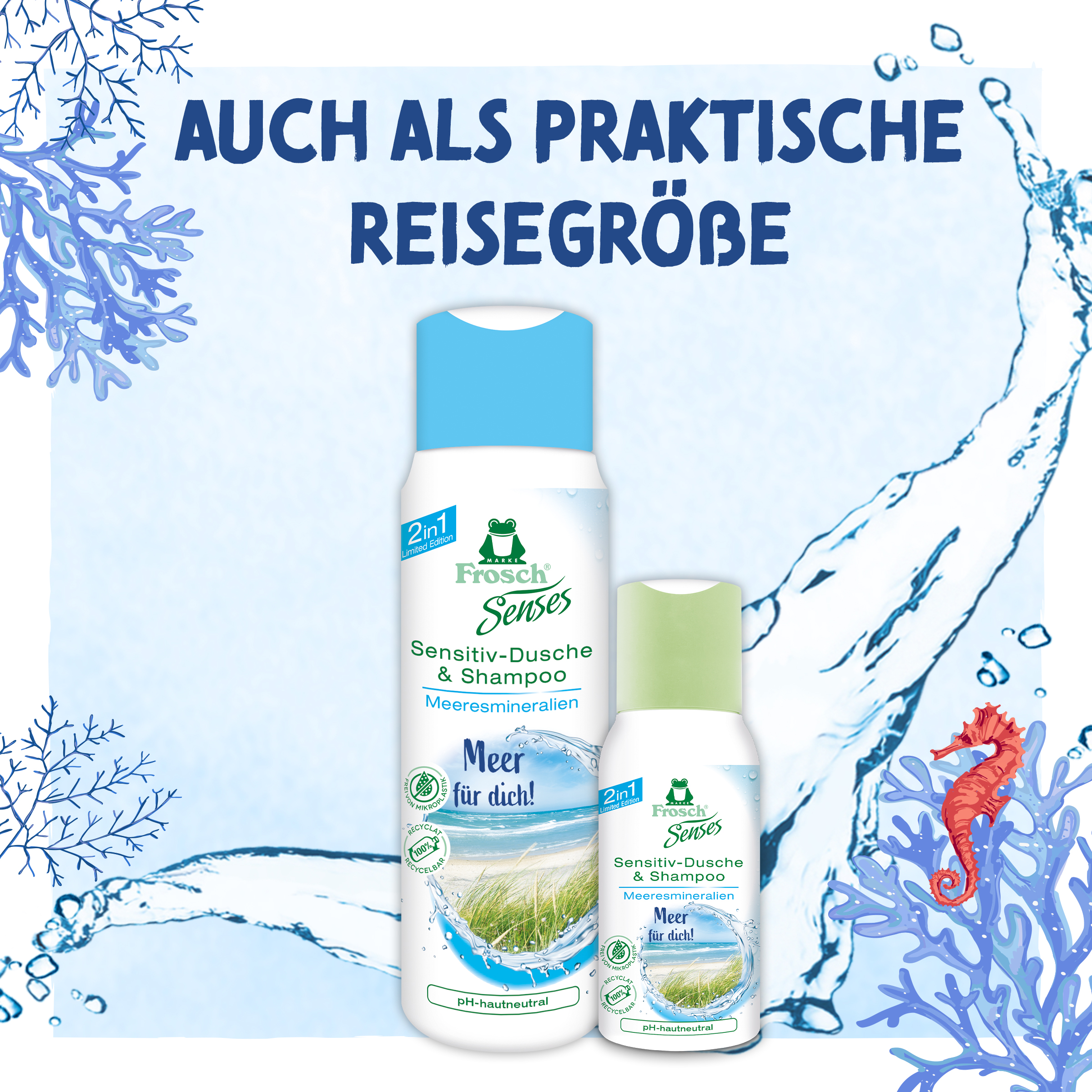 Frosch Sensitiv-Dusche & Shampoo Meeresmineralien