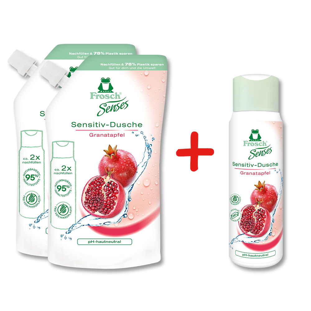Starter-Set Frosch Senses Sensitiv-Dusche Granatapfel Starter-Set Frosch Senses Sensitiv-Dusche Granatapfel