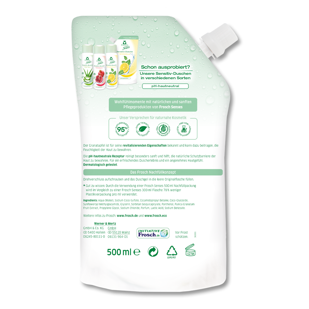 Frosch Sensitiv-Dusche Granatapfel Nachfüllbeutel Frosch Sensitiv-Dusche Granatapfel Nachfüllbeutel