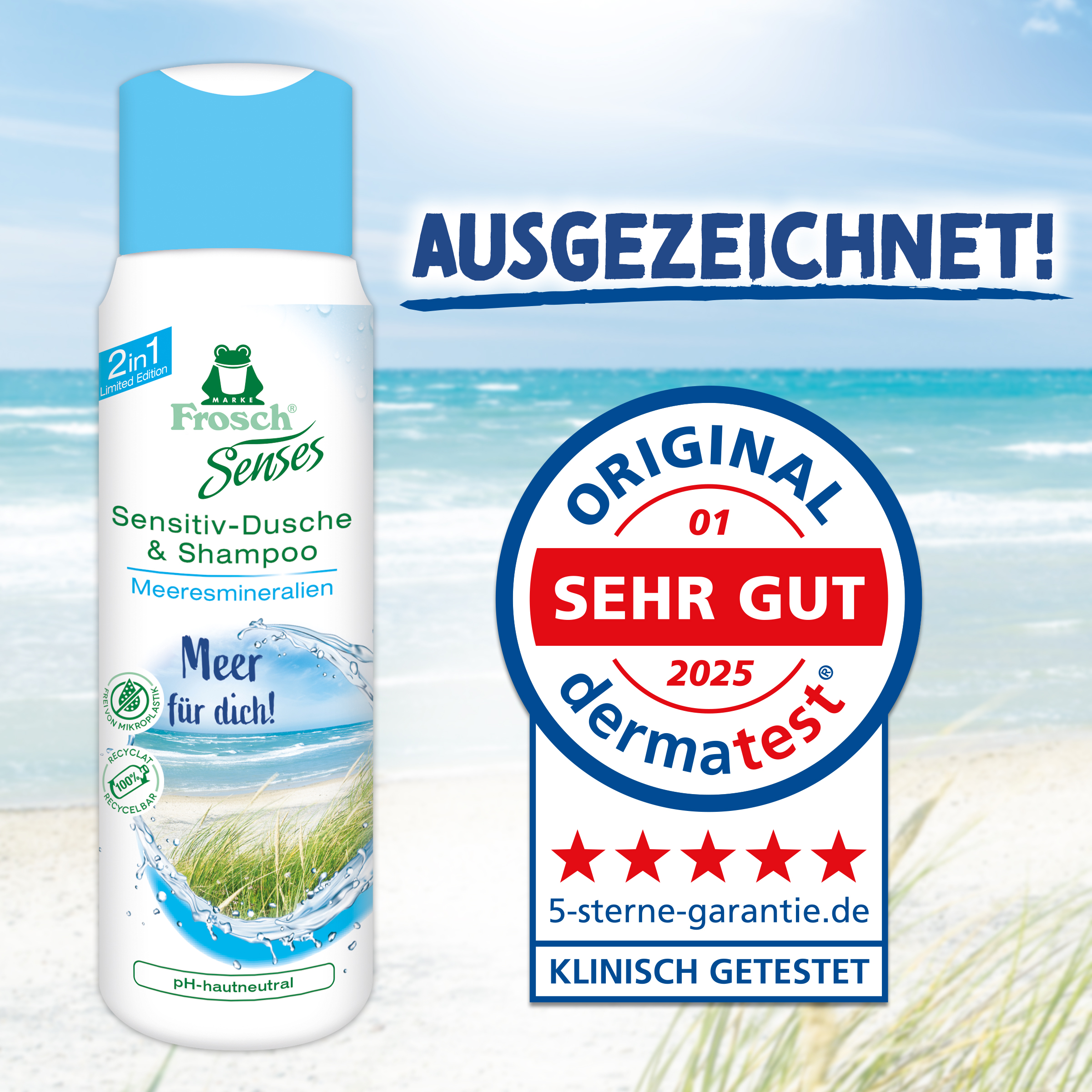 Frosch Sensitiv-Dusche & Shampoo Meeresmineralien
