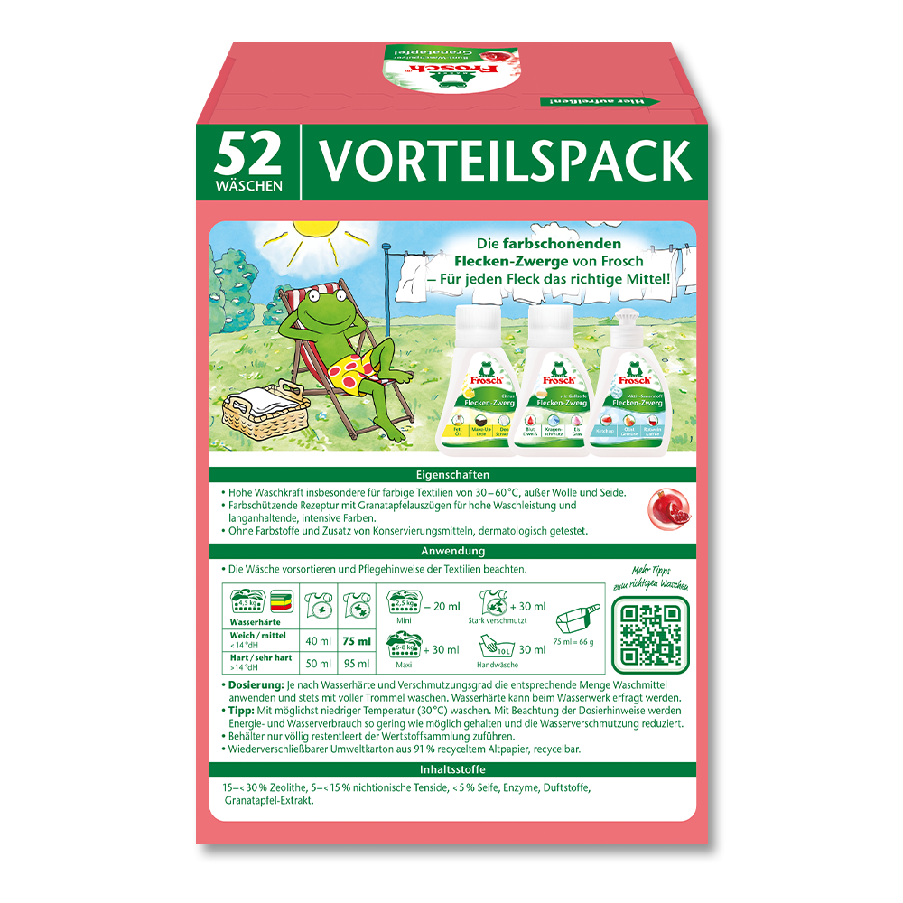 Frosch Granatapfel Bunt-Waschpulver