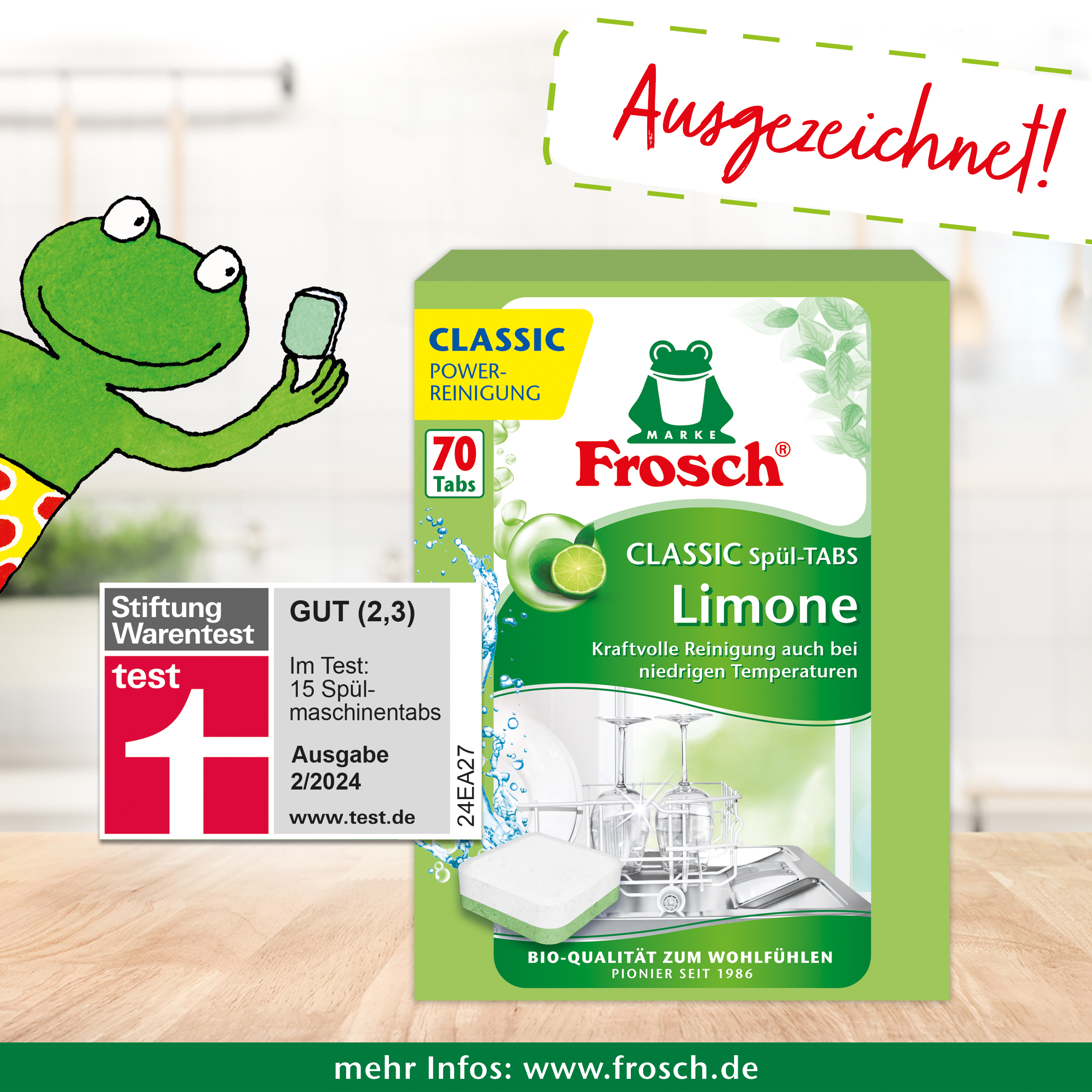 Frosch Classic Tabs Limone, 70 Stück