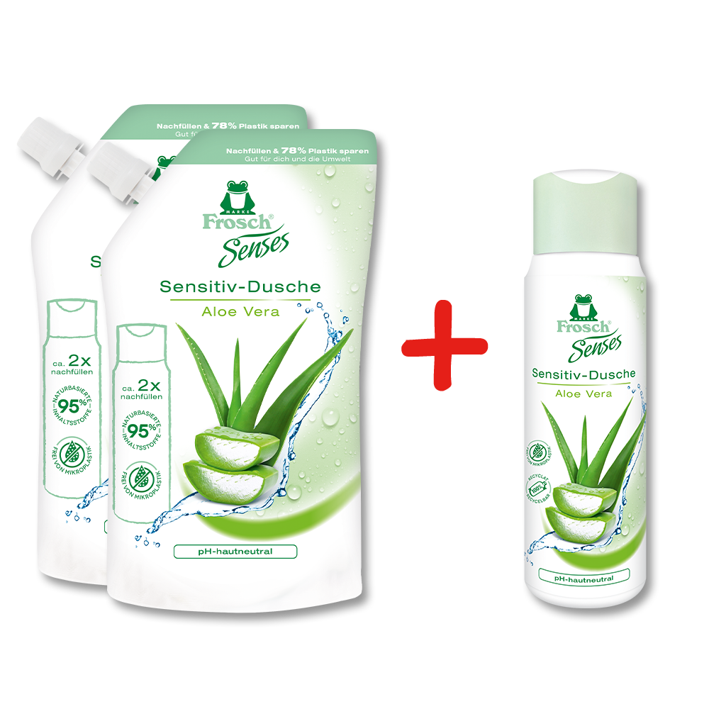 Starter-Set Frosch Senses Sensitiv-Dusche Aloe Vera