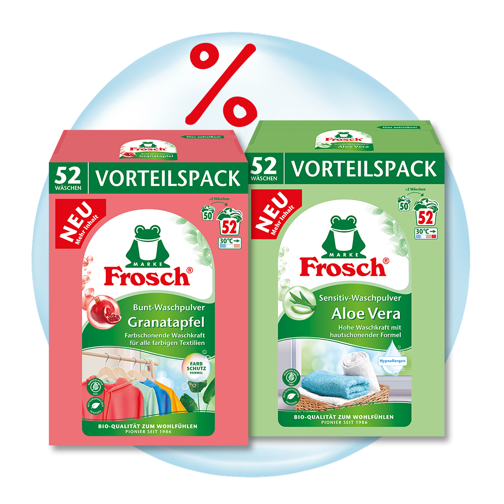 Family-Paket 104 Waschladungen - Bunt- und Sensitiv-Waschpulver-Mix Family-Paket 104 Waschladungen - Bunt- und Sensitiv-Waschpulver-Mix