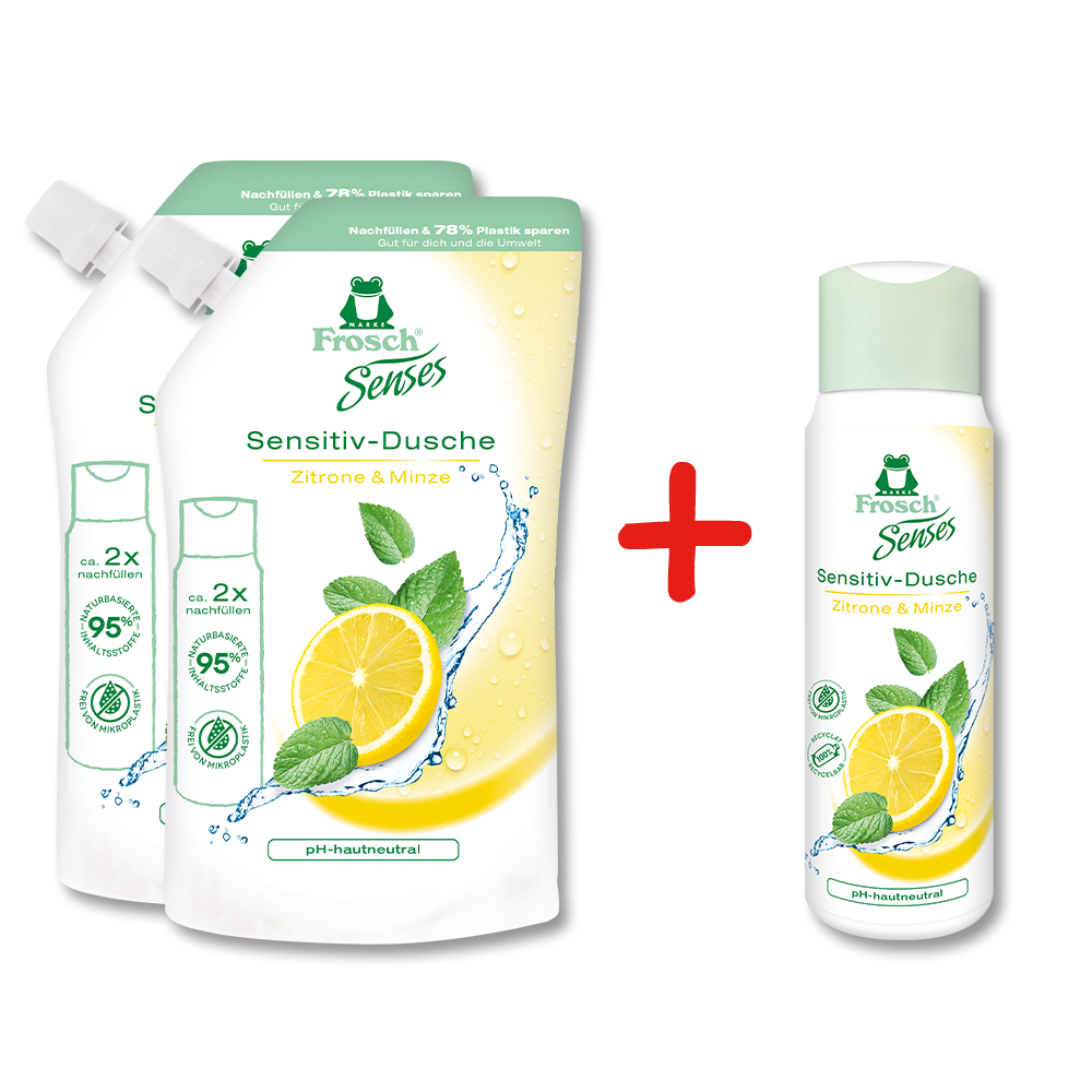 Starter Set Frosch Senses Sensitiv-Dusche Zitrone & Minze