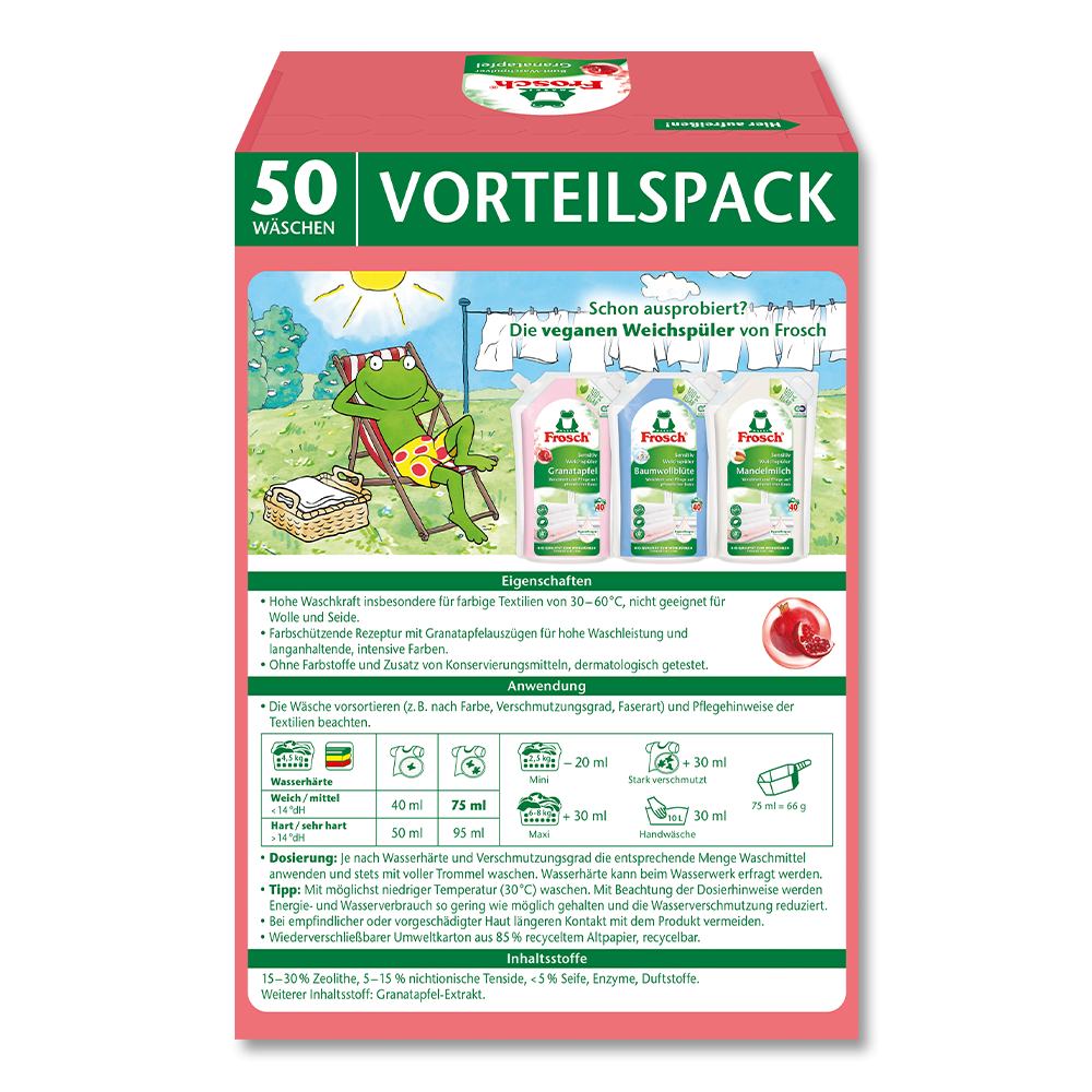 Frosch Granatapfel Bunt-Waschpulver