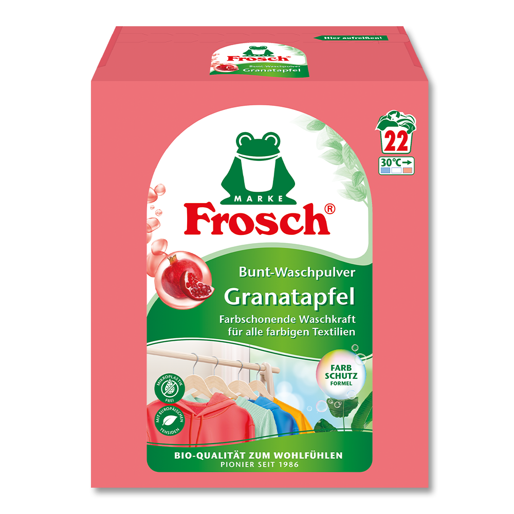 Frosch Granatapfel Bunt-Waschpulver
