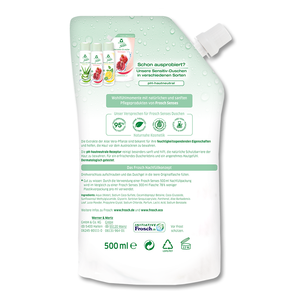 Frosch Sensitiv-Dusche Aloe Vera Nachfüllbeutel