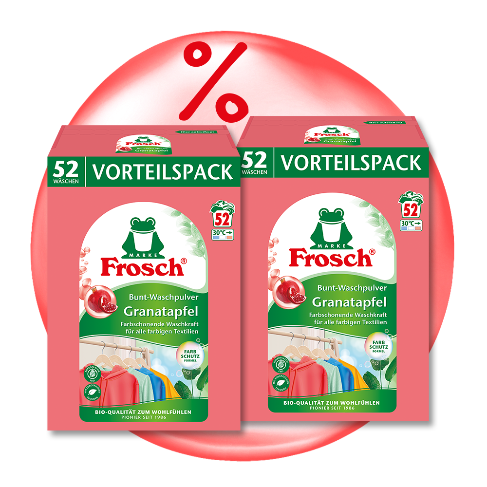 Family-Paket 104 Waschladungen - Bunt-Waschpulver Granatapfel