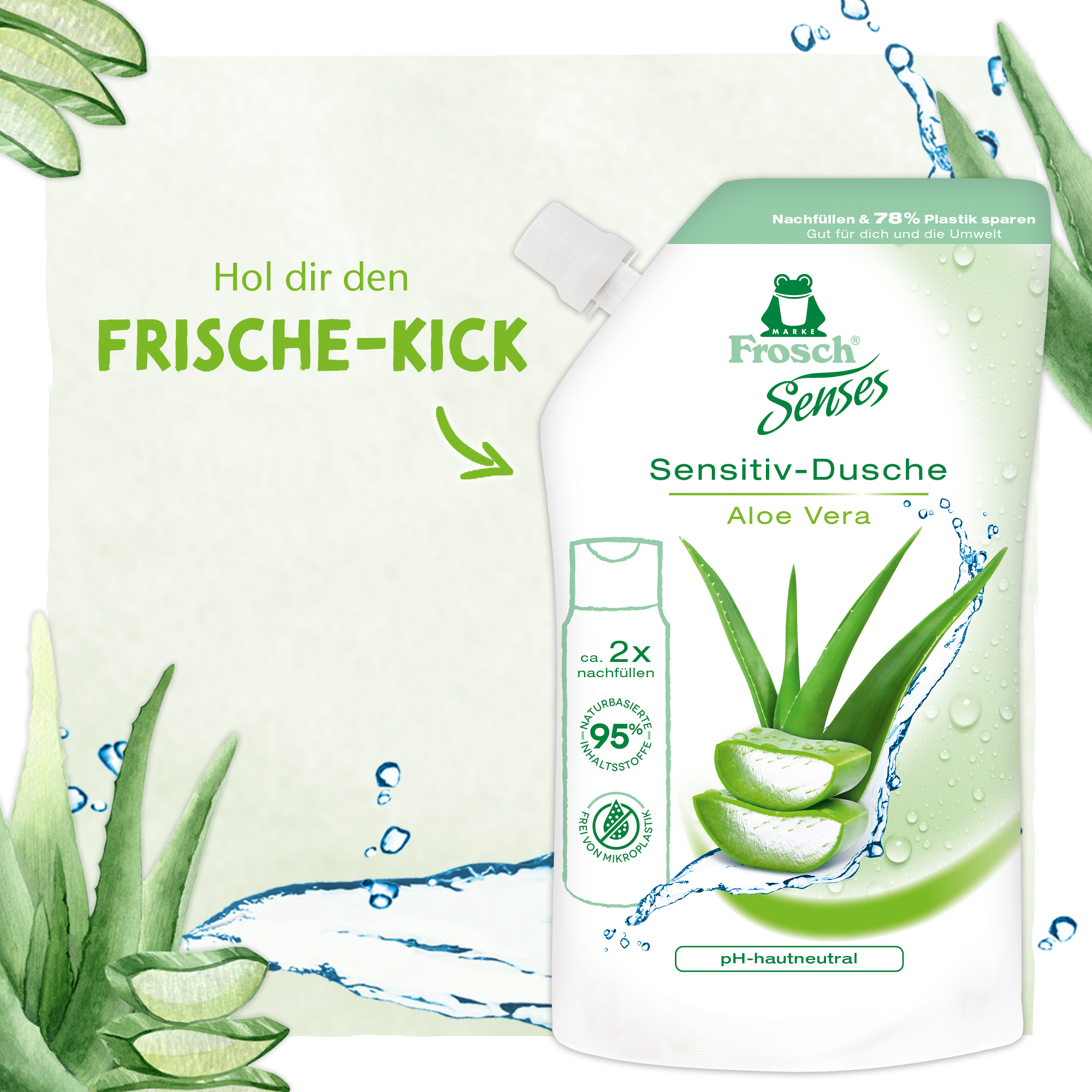 Frosch Sensitiv-Dusche Aloe Vera Nachfüllbeutel