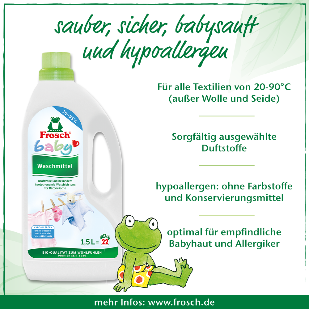 Frosch Baby Waschmittel - Auch für Allergiker geeignet