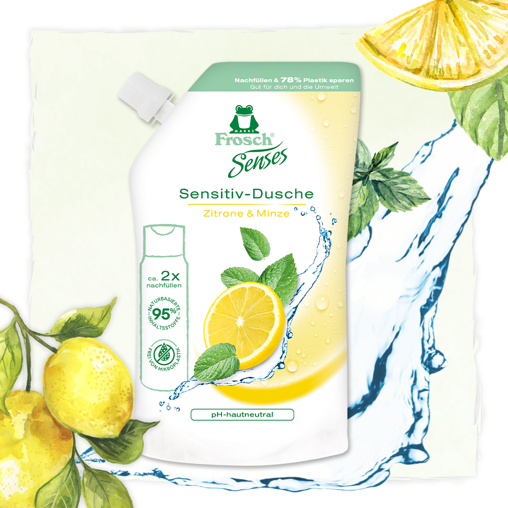 Frosch Sensitiv-Dusche Zitrone & Minze Nachfüllbeutel Frosch Sensitiv-Dusche Zitrone & Minze Nachfüllbeutel