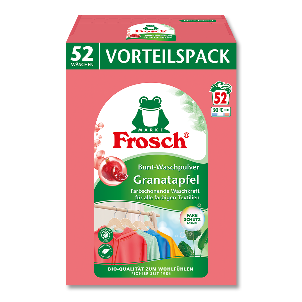 Frosch Granatapfel Bunt-Waschpulver