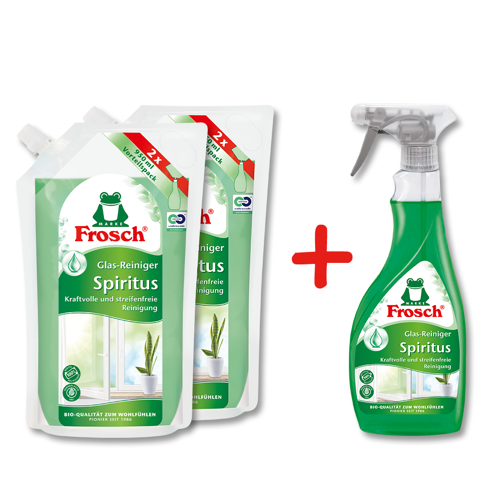 Vorteilspaket Frosch Spiritus Glas-Reiniger Vorteilspaket Frosch Spiritus Glas-Reiniger