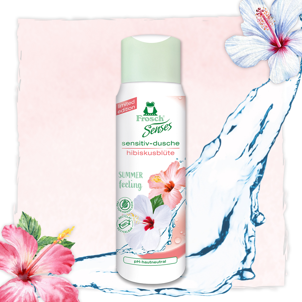 Frosch Hibiskusblüte Sensitiv-Dusche