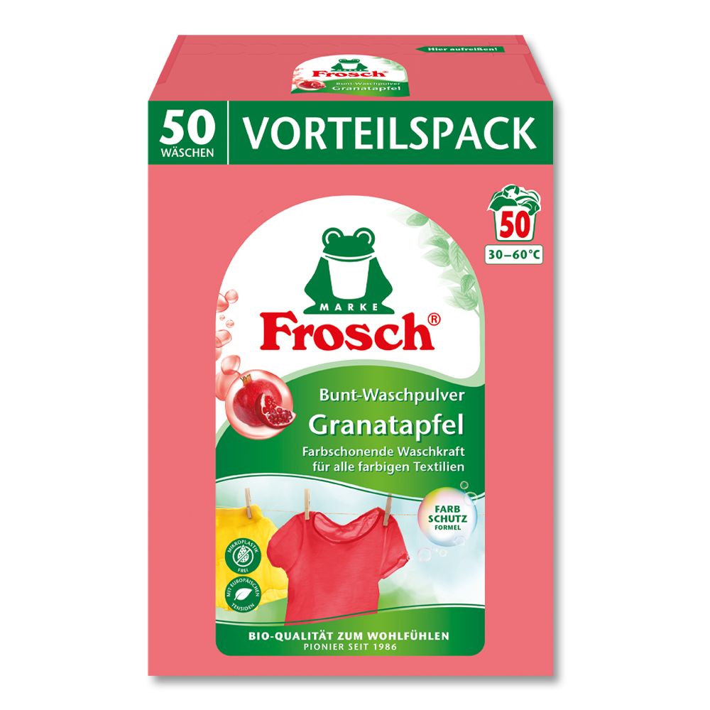 Frosch Granatapfel Bunt-Waschpulver