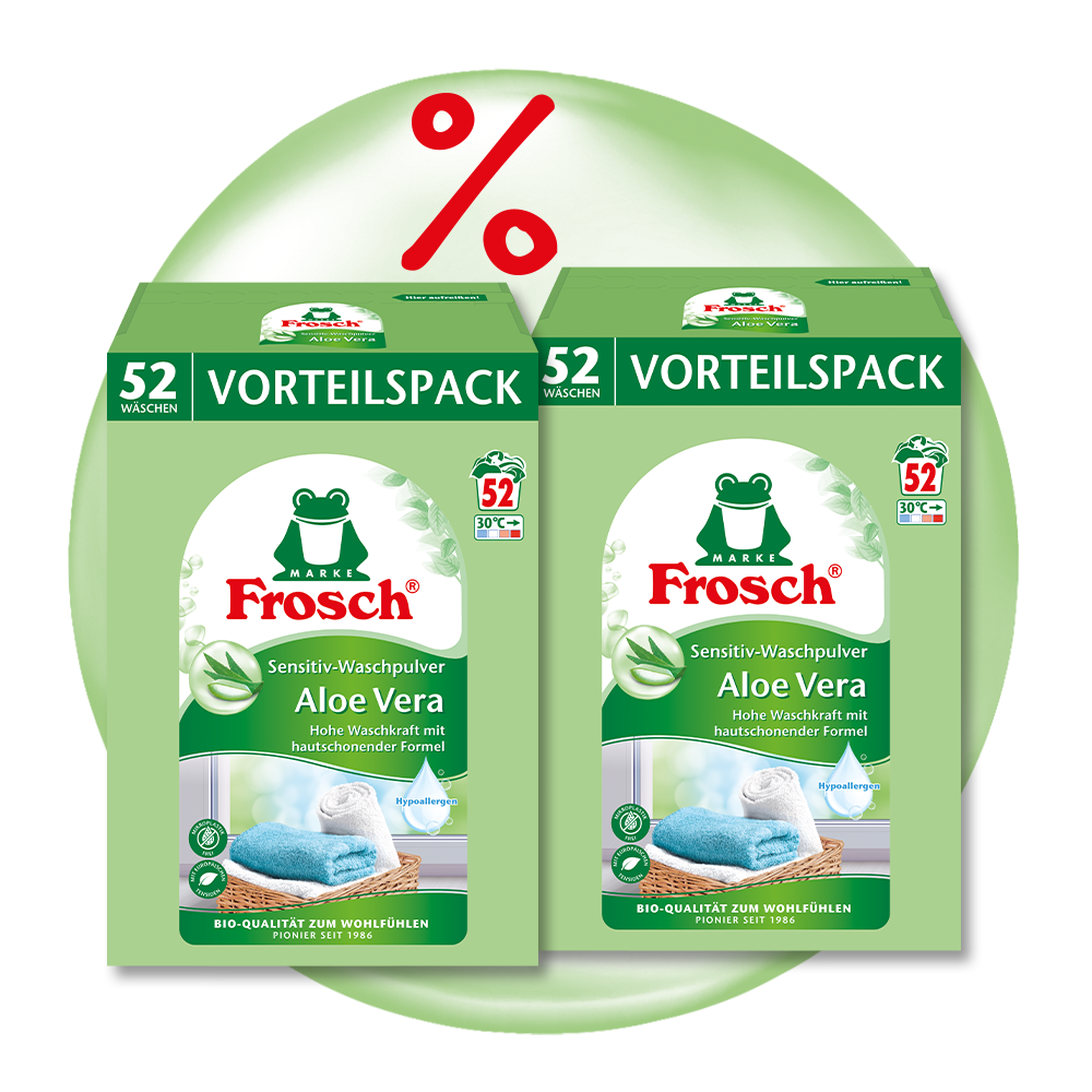 Family-Paket 104 Waschladungen - Sensitiv-Waschpulver Aloe Vera