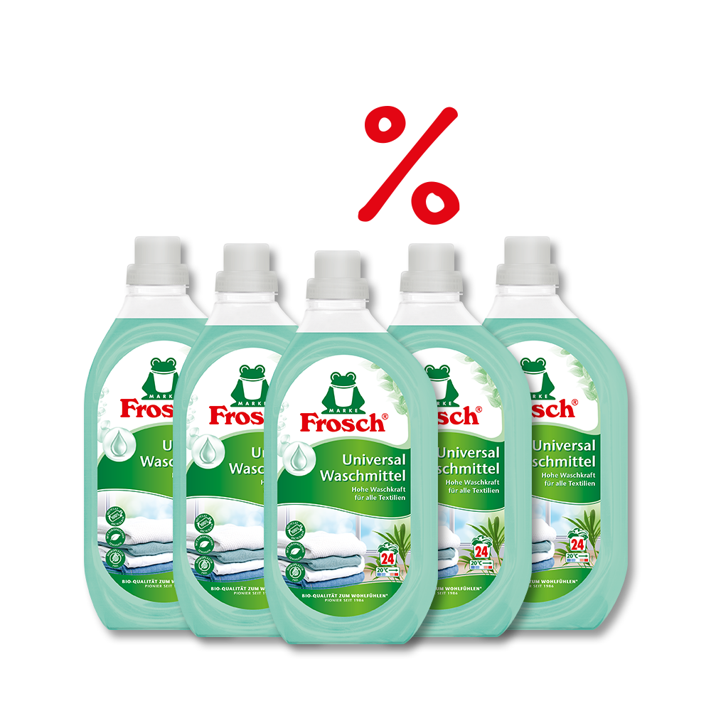 Family-Paket 120 Waschladungen - Frosch Universal Waschmittel Family-Paket 120 Waschladungen - Frosch Universal Waschmittel