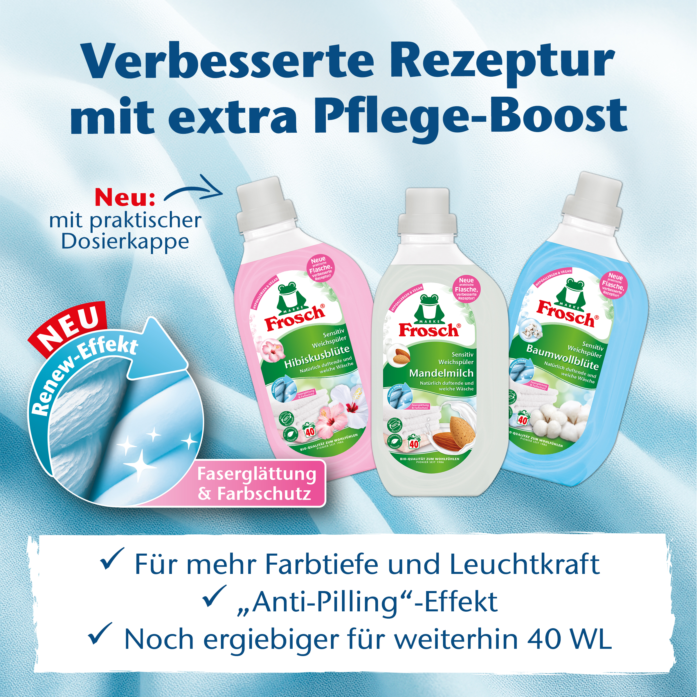 Frosch Sensitiv-Weichspüler Baumwollblüte