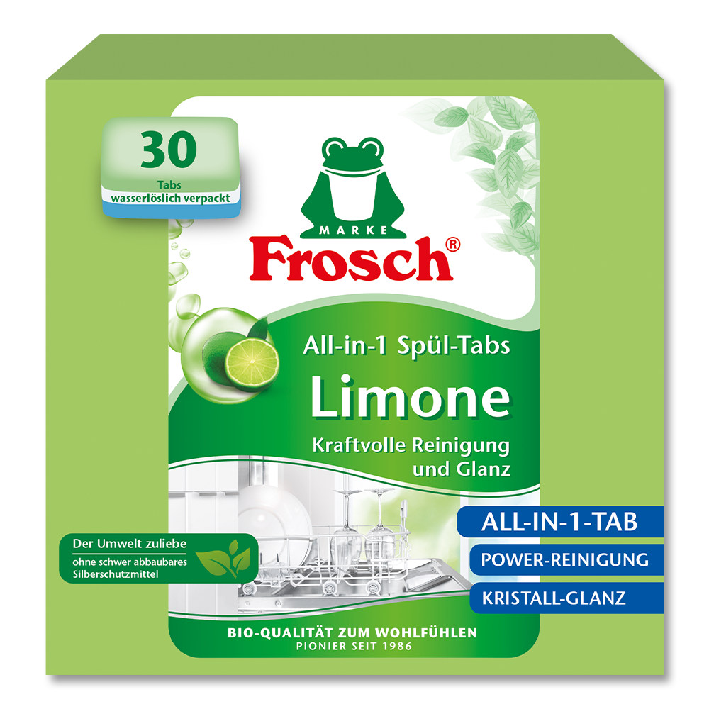 Frosch All-in-1 Spül-Tabs Limone, 30 Stück Frosch All-in-1 Spül-Tabs Limone, 30 Stück