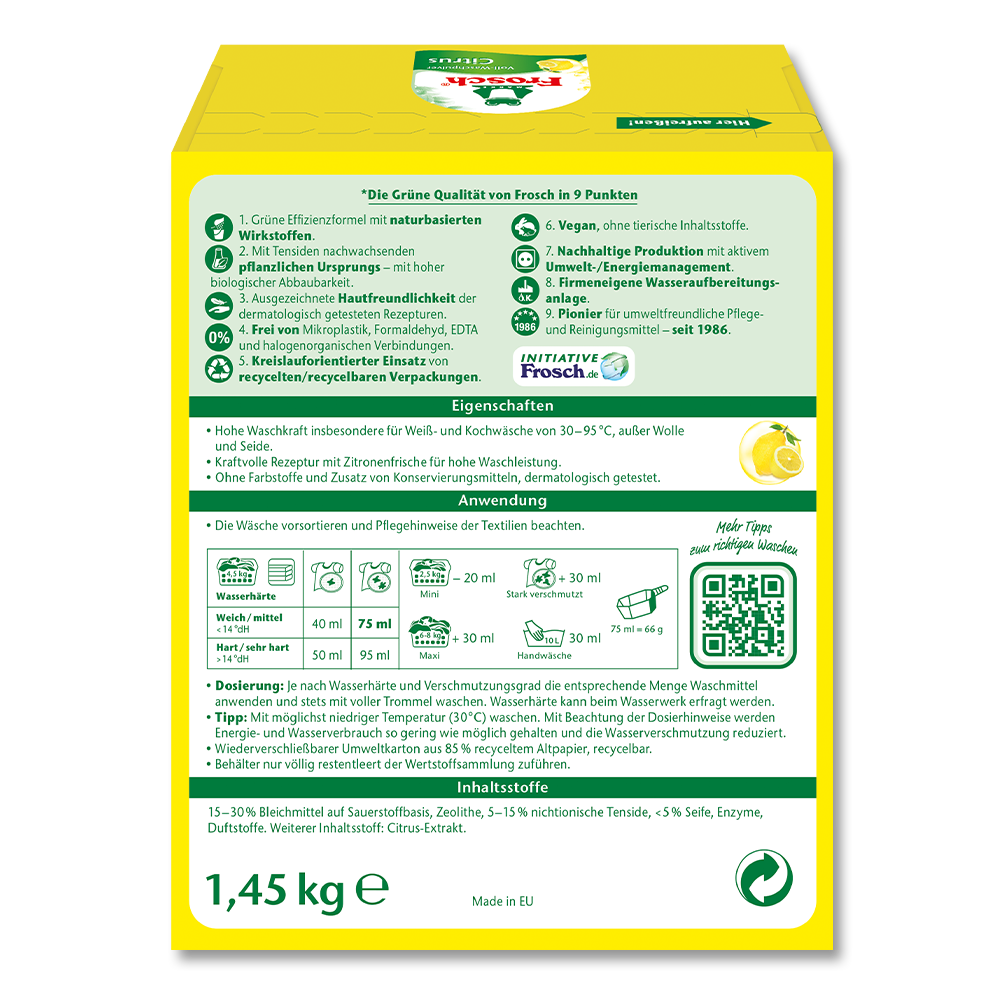 Frosch Citrus Voll-Waschpulver Frosch Citrus Voll-Waschpulver